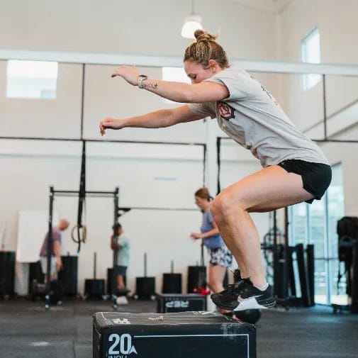 Woman jumping on training in The Tribe