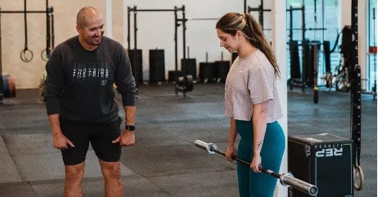 Woman on personal training at The Tribe
